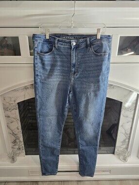 American Eagle Blue High-Rise Skinny Jeans Size 14